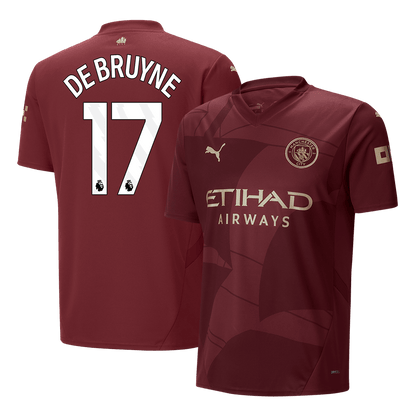 DE BRUYNE #17 Manchester City Third Away  Soccer Jersey 2024/25 Top Soccer Jerseys Store