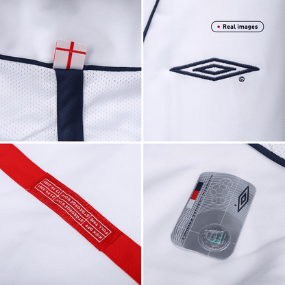 Retro SCHOLES #8 2002 England Home  Soccer Jersey Top Soccer Jerseys Store