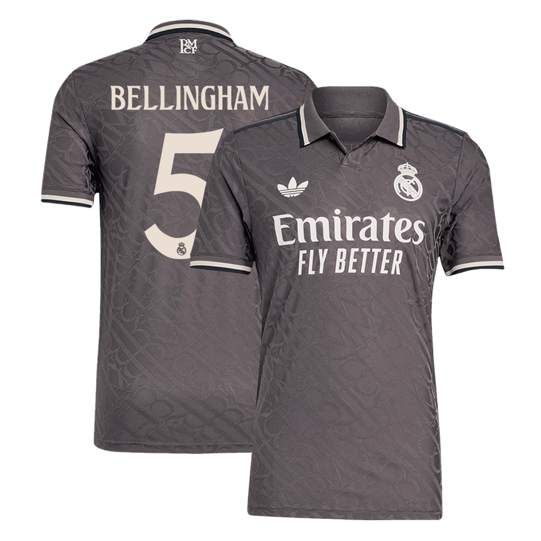 Player Version BELLINGHAM #5 Real Madrid Third Away  Soccer Jersey 2024/25 Top Soccer Jerseys Store