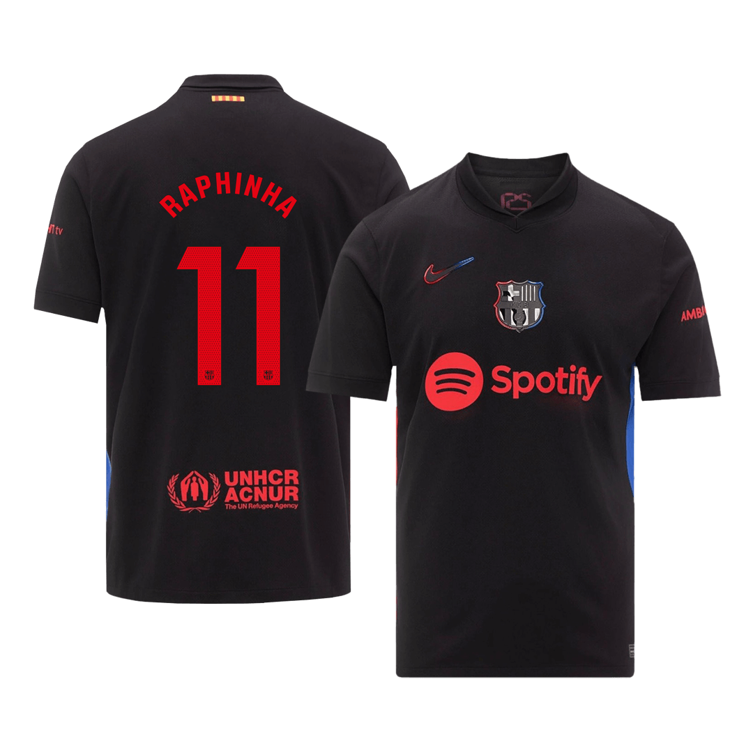 RAPHINHA #11 Barcelona Away  Soccer Jersey 2024/25 Top Soccer Jerseys Store