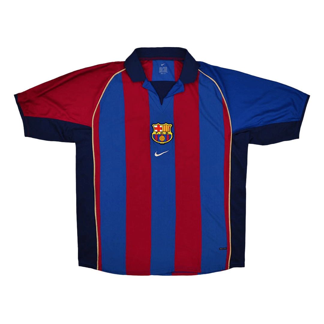 Retro 2001/02 Barcelona Home  Soccer Jersey Top Soccer Jerseys Store