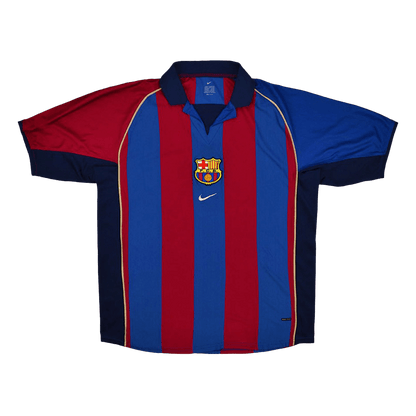 Retro 2001/02 Barcelona Home  Soccer Jersey Top Soccer Jerseys Store