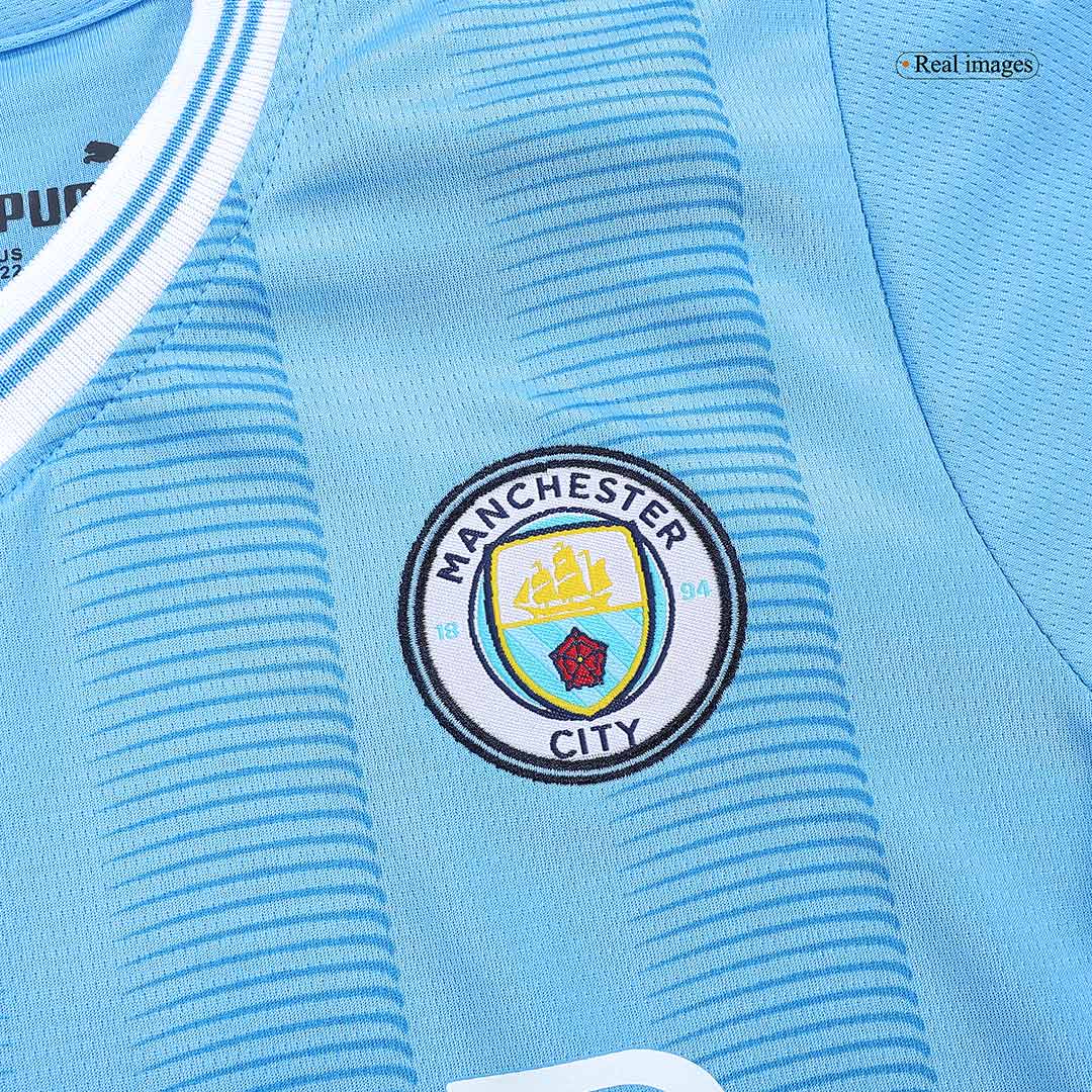 Kid's Manchester City Home  Soccer Jersey Kit(Jersey+Shorts) 2023/24 Top Soccer Jerseys Store