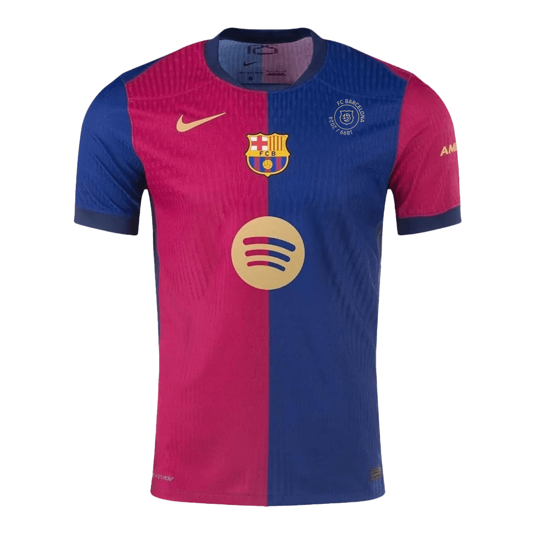 Player Version Barcelona Home  Soccer Jersey 2024/25 - 125th Anniversary(Spotify Logo Without Text) Top Soccer Jerseys Store
