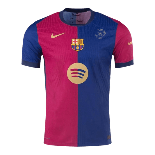 Player Version Barcelona Home  Soccer Jersey 2024/25 - 125th Anniversary(Spotify Logo Without Text) Top Soccer Jerseys Store