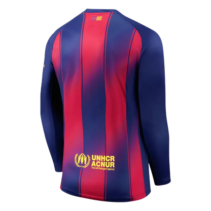 Barcelona Home Long Sleeve Soccer Jersey 2025/26