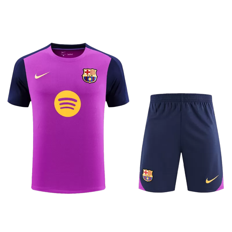 Barcelona Pre-Match Jersey Kit(Jersey+Shorts) 2025/26