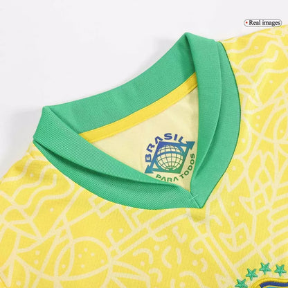Brazil Kid‘s Home Soccer Jerseys (Jersey+Short) Kit 2024 Top Soccer Jerseys Store