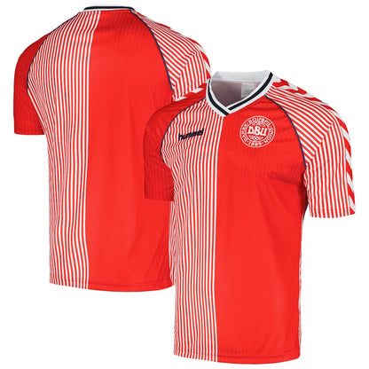 Denmark Home Soccer Jersey 1986 topsoccerjerseys.com