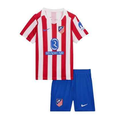Kid's Atletico Madrid Home Soccer Jersey Kit(Jersey+Shorts) 2025/26