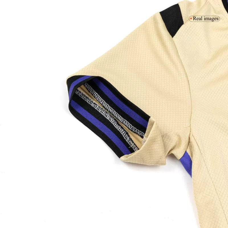 Kid‘s Barcelona Away Soccer Jerseys (Jersey+Short) Kit 2025/26