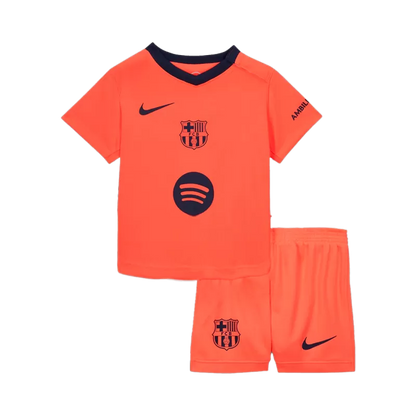 Kid‘s Barcelona Third Away Soccer Jerseys (Jersey+Short) Kit 2025/26