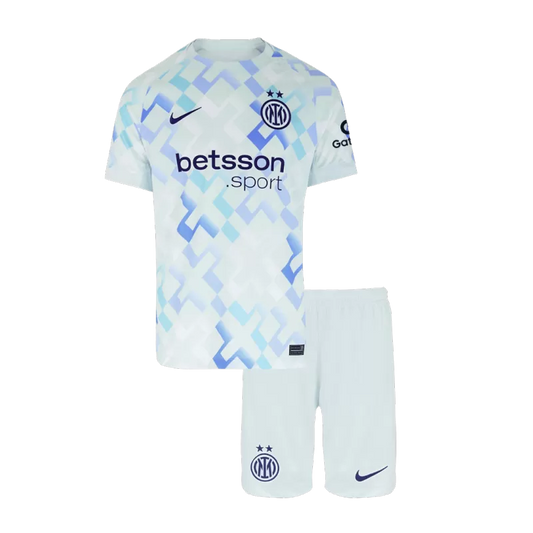 Kid's Inter Milan Away Soccer Jersey Kit(Jersey+Shorts) 2025/26