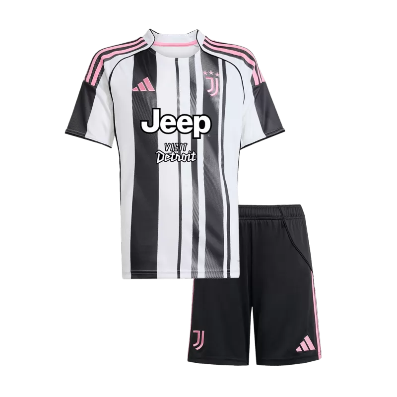 Kid's Juventus Home Soccer Jersey Kit(Jersey+Shorts) 2025/26