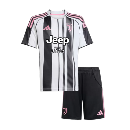 Kid's Juventus Home Soccer Jersey Kit(Jersey+Shorts) 2025/26