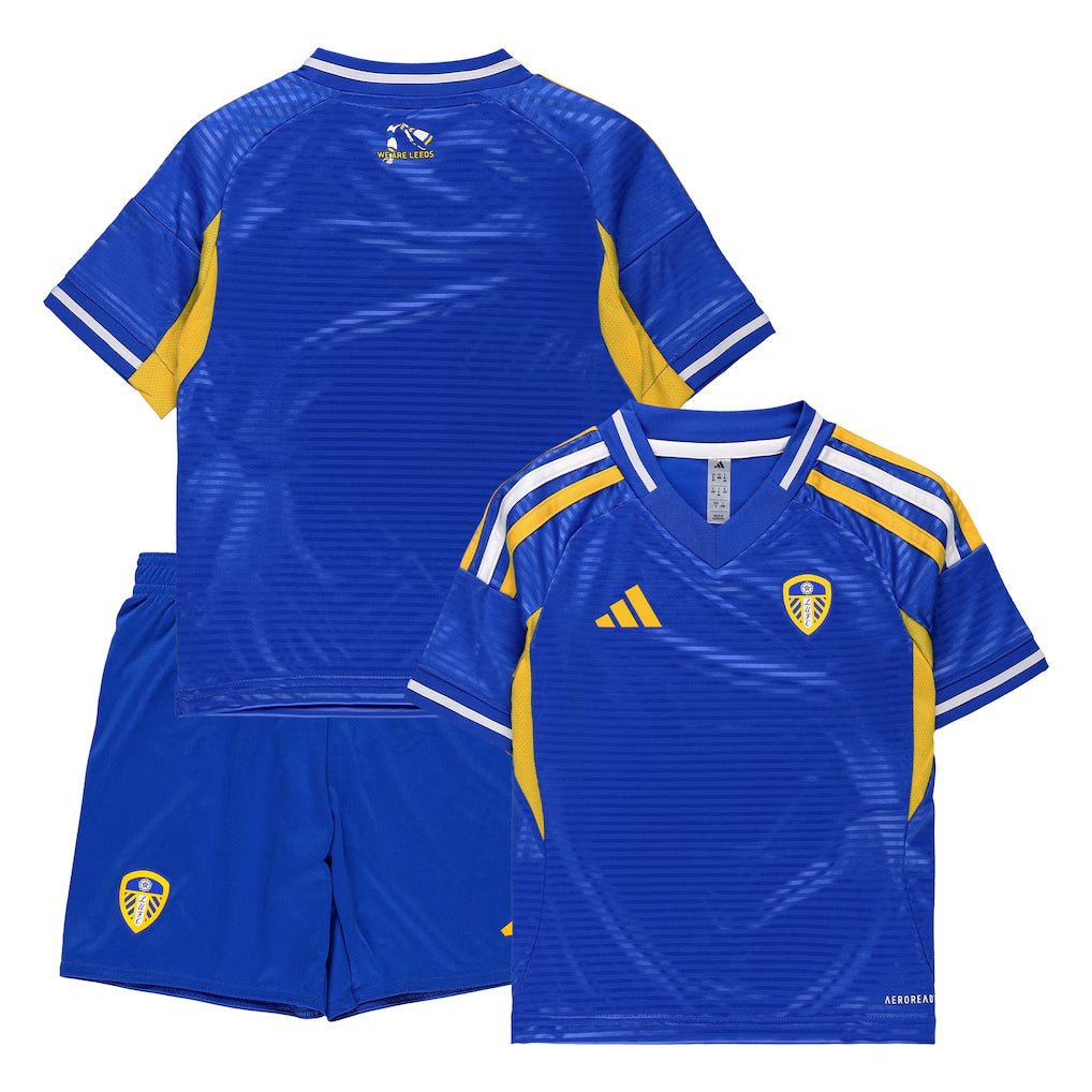Kid's Leeds United Away Soccer Jersey Kit (Jersey+Shorts) 2025/26 Top Soccer Jerseys Store