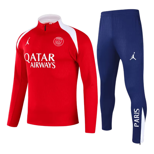 Kid's PSG 1/4 Zip Training Kit (Jacket+Pants) 2025/26 - Red