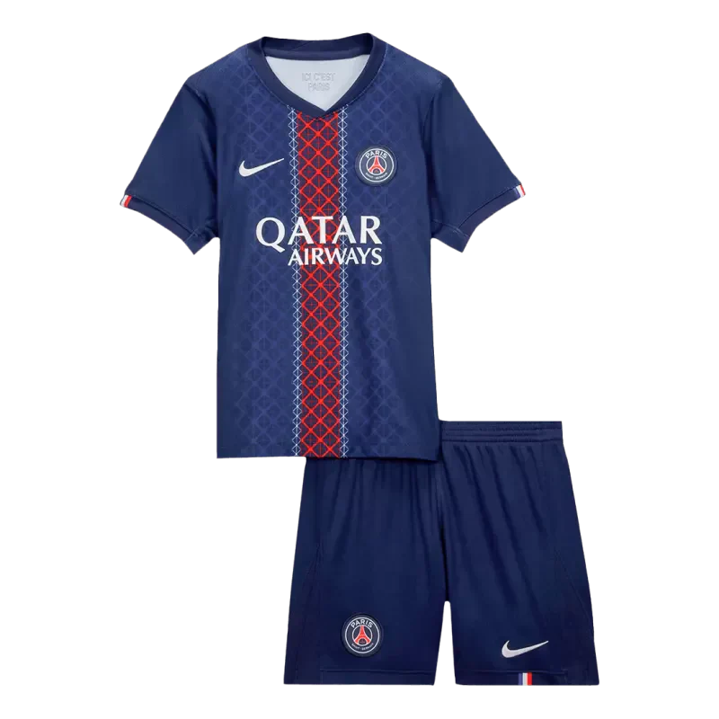 Kid's PSG Home Soccer Jersey Kit(Jersey+Shorts) 2025/26 Top Soccer Jerseys Store