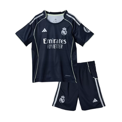 Kid's Real Madrid Away Soccer Jersey Kit(Jersey+Shorts) 2025/26
