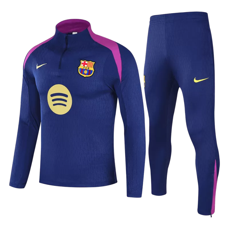 Kids Barcelona 1/4 Zip Training Kit (Jacket + Pants) 2025/26 - Navy