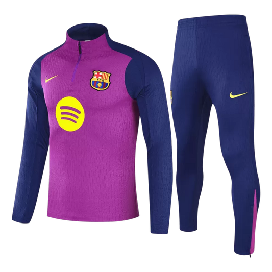 Kids Barcelona 1/4 Zip Training Kit (Jacket + Pants) 2025/26 - Purple
