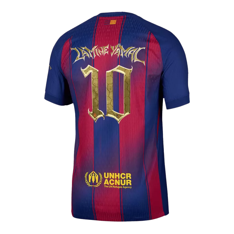 Player Version LAMINE YAMAL #10 Barcelona Home Soccer Jersey 2025/26- Kopa Trophy Edition