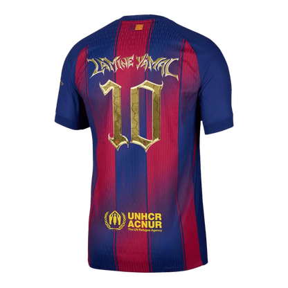 Player Version LAMINE YAMAL #10 Barcelona Home Soccer Jersey 2025/26- Kopa Trophy Edition