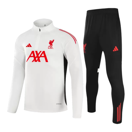 Kids Liverpool 1/4 Zip Training Jacket Kit (Jacket+Pants) 2025/26 - White