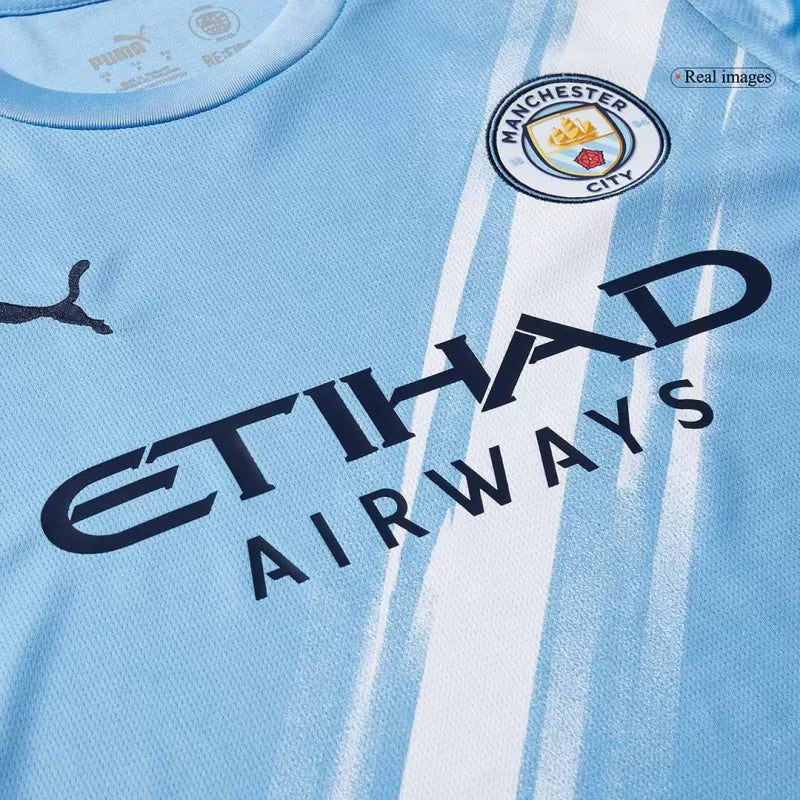 Manchester City Home Long Sleeve Soccer Jersey 2025/26