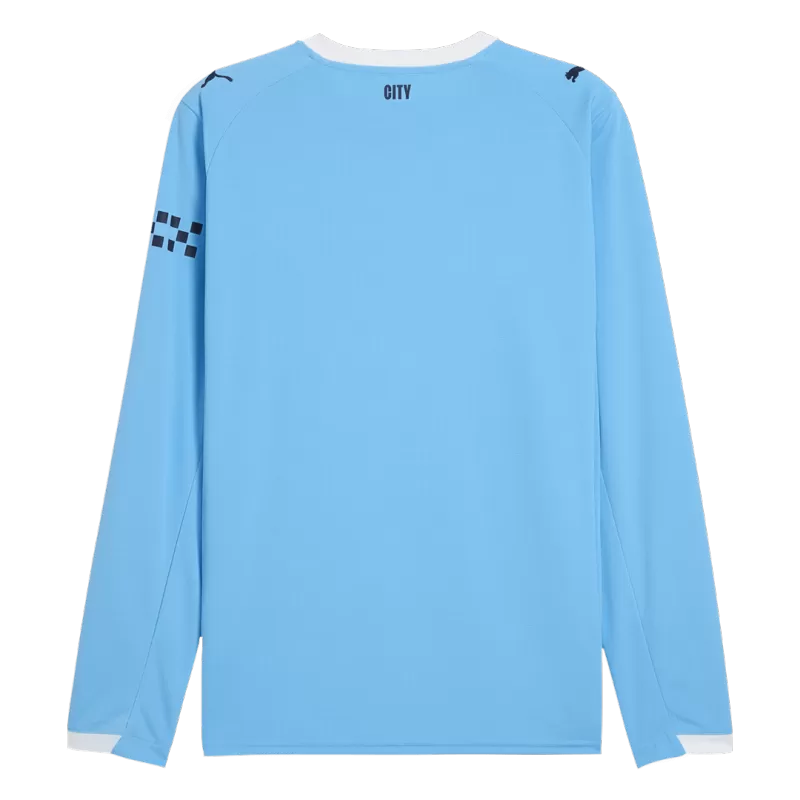 Manchester City Home Long Sleeve Soccer Jersey 2025/26