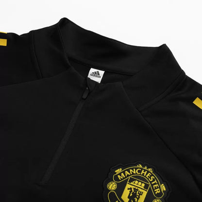 Manchester United 1/4 Zip Training Kit (Jacket+Pants) 2025/26 - Black