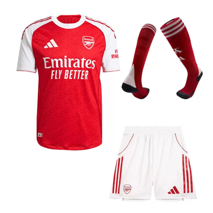 Player Version Arsenal Home Soccer Jersey Kit (Jersey+Shorts+Socks) 2025/26 -Slim Fit
