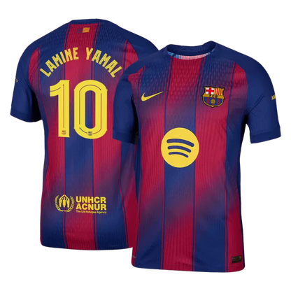 Player Version Barcelona LAMINE YAMAL #10 Home 2025/26 Soccer Jersey -  UCL