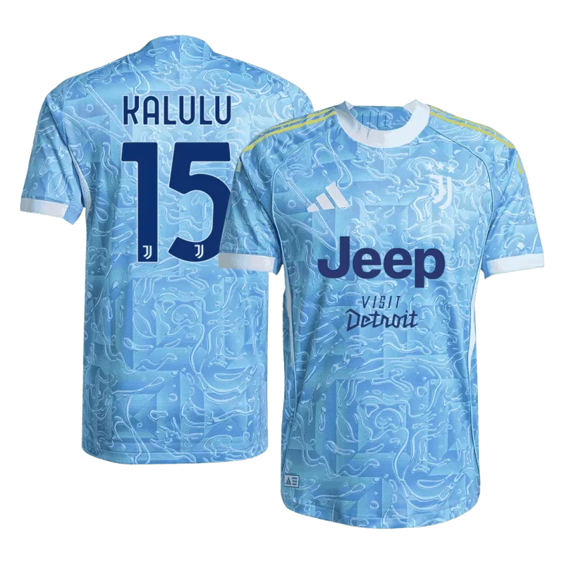 Player Version KALULU #15 Juventus Away Soccer Jersey 2025/26