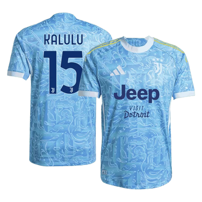 Player Version KALULU #15 Juventus Away Soccer Jersey 2025/26
