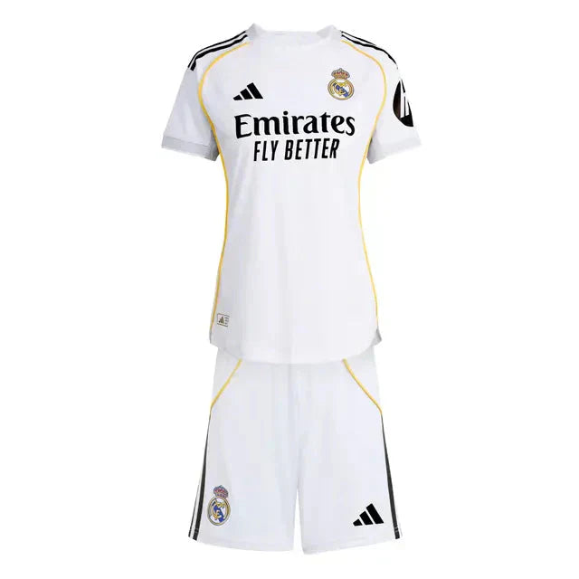 Kid's Real Madrid Home Soccer Jersey Kit(Jersey+Shorts) 2025/26 Top Soccer Jerseys Store