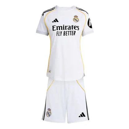 Kid's Real Madrid Home Soccer Jersey Kit(Jersey+Shorts) 2025/26 Top Soccer Jerseys Store