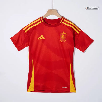 Kid's Spain Home Soccer Jersey Kit(Jersey+Shorts) 2024/25 Go Game Wear