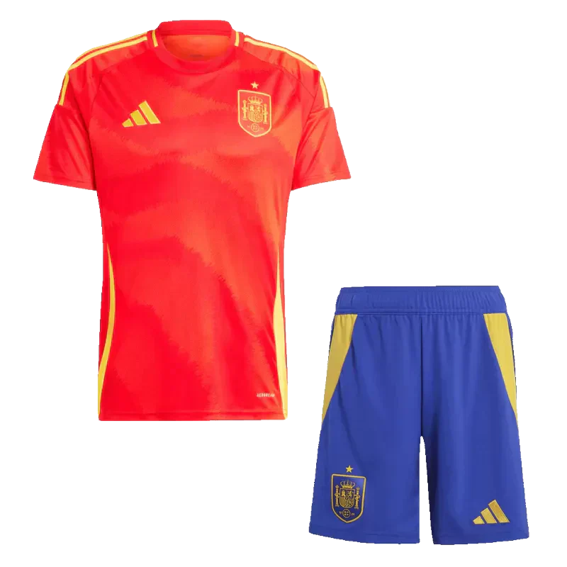 Spain Home Soccer Jersey Kit(Jersey+Shorts) 2024/25 Go Game Wear