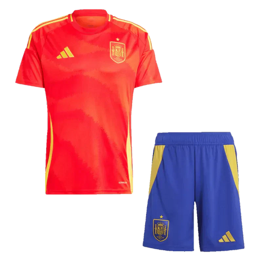 Spain Home Soccer Jersey Kit(Jersey+Shorts) 2024/25 Go Game Wear