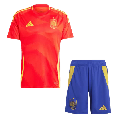 Kid's Spain Home Soccer Jersey Kit(Jersey+Shorts) 2024/25 Go Game Wear