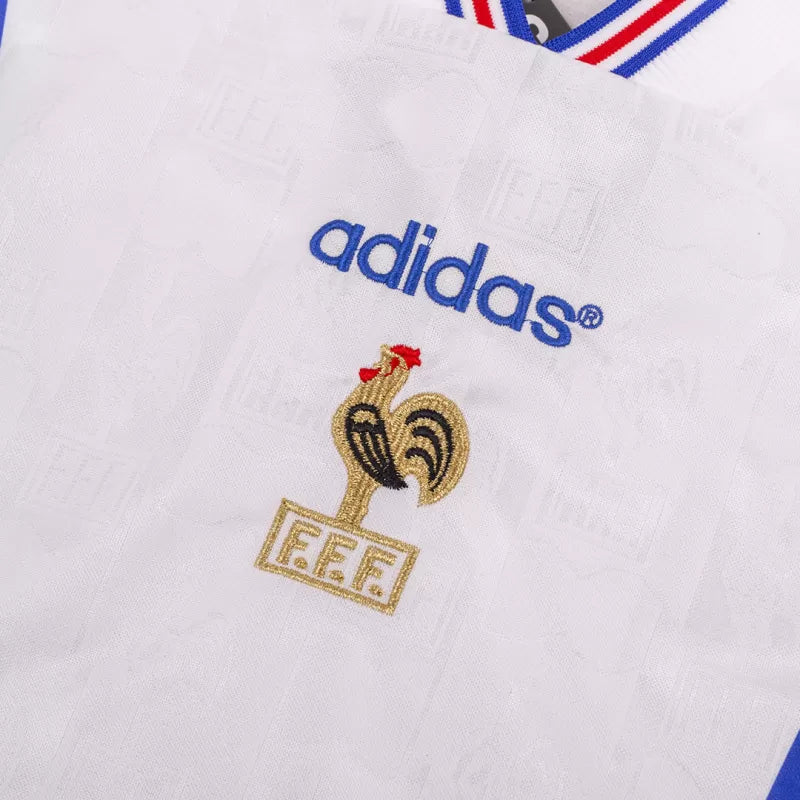 France Away Retro Soccer Jersey 1996