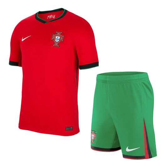 [Super Quailty] Men's Portugal Home Jersey (Jersey+Shorts) Kit Euro 2024 Go Game Wear