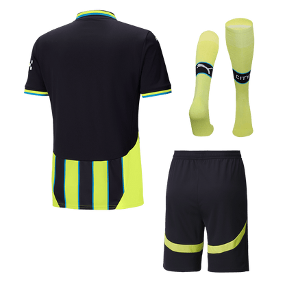 Manchester City Away  Soccer Jersey Kit(Jersey+Shorts+Socks) 2024/25 Top Soccer Jerseys Store