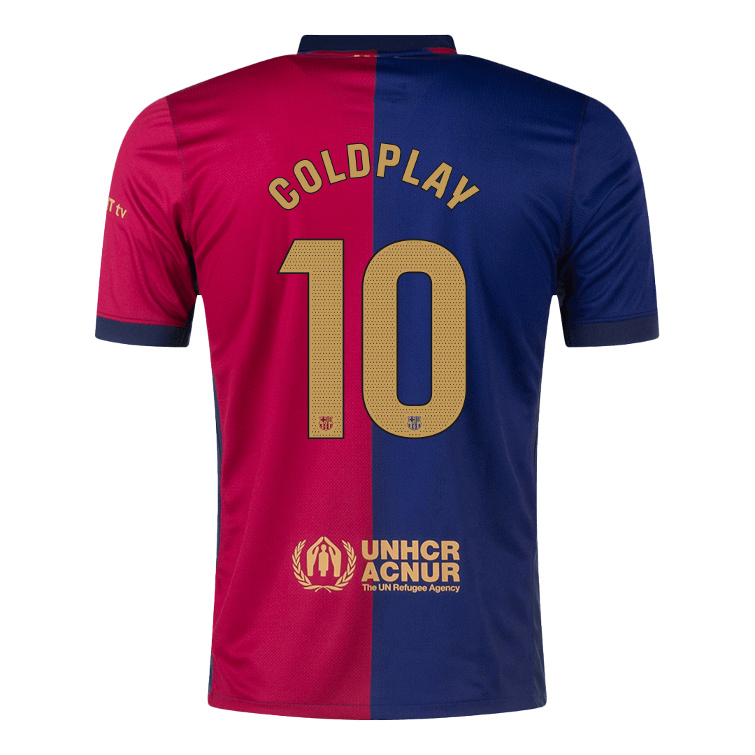COLDPLAY #10 Barcelona Home  Soccer Jersey 2024/25 Top Soccer Jerseys Store