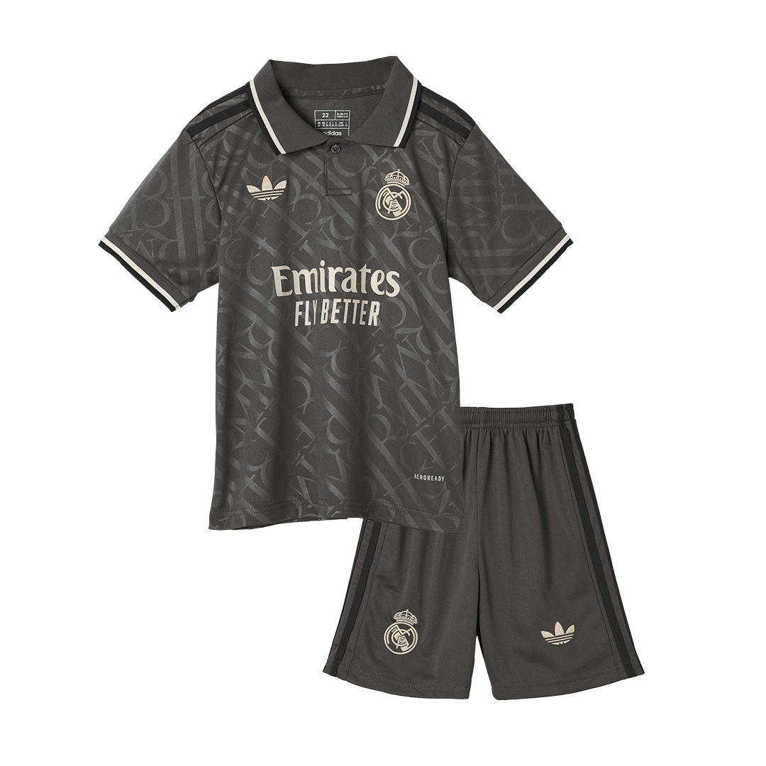 Kid's Real Madrid Third Away  Soccer Jersey Kit(Jersey+Shorts) 2024/25 Top Soccer Jerseys Store