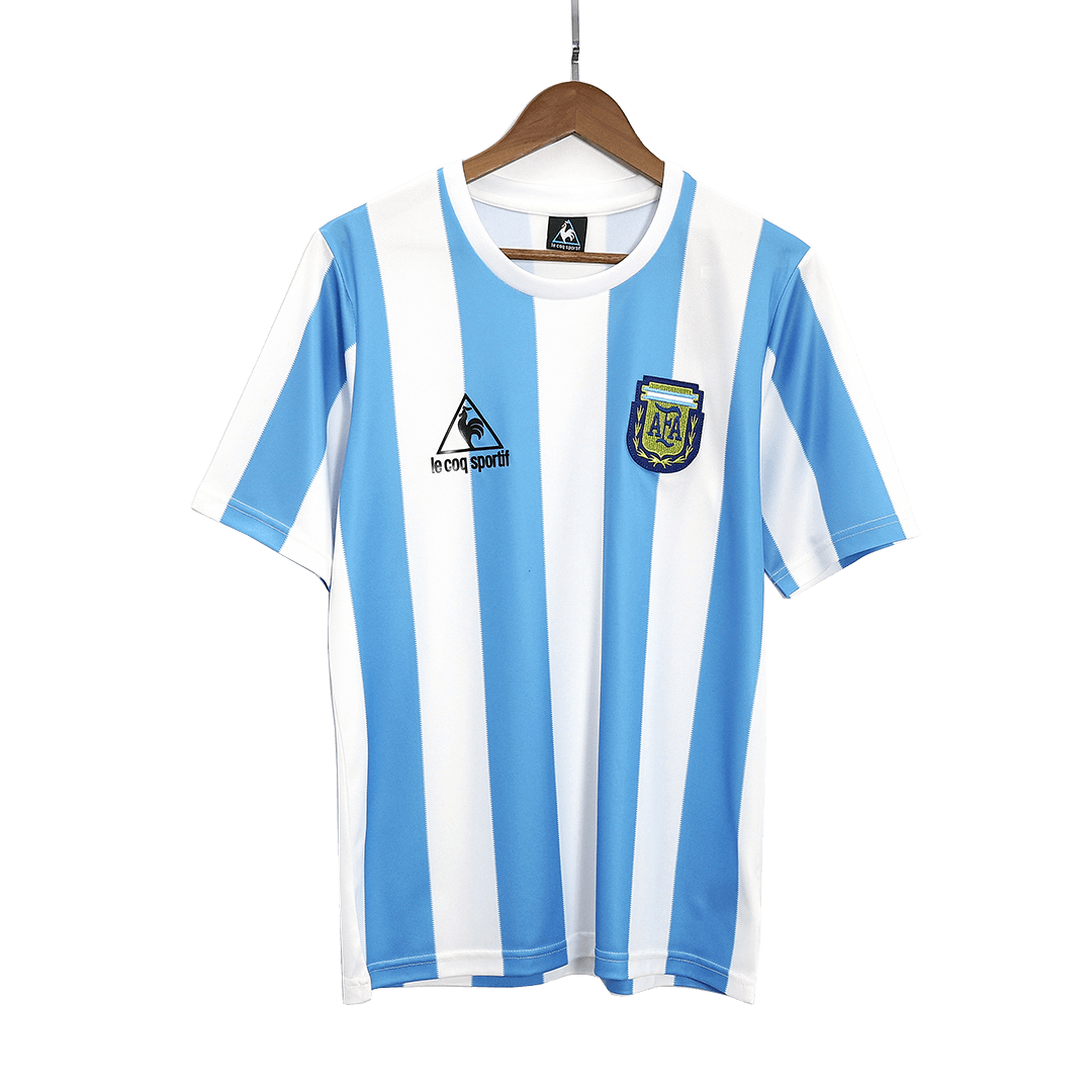 Argentina Home Retro Soccer Jersey 1986
