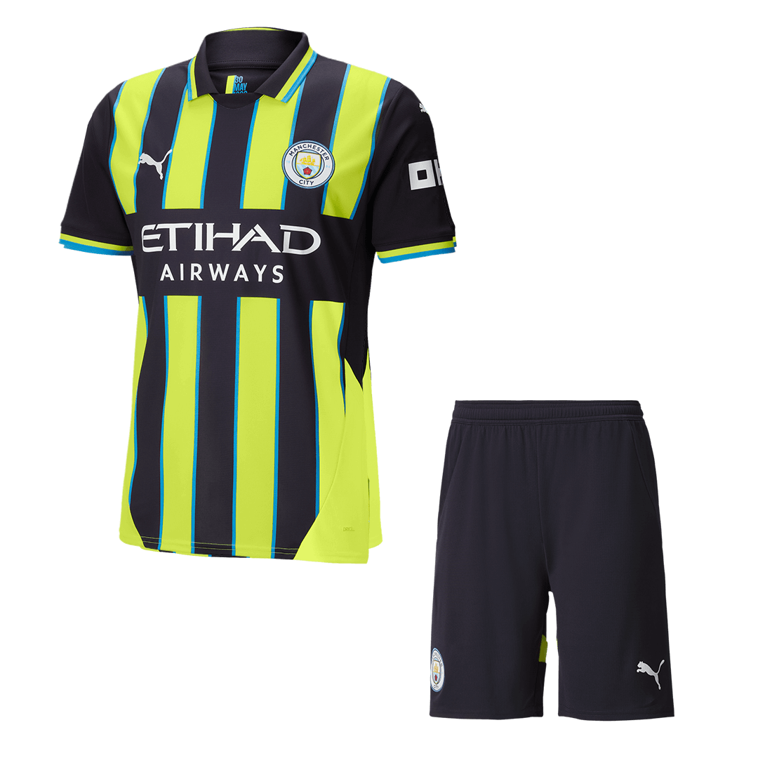 Manchester City Away  Soccer Jersey Kit(Jersey+Shorts) 2024/25 Top Soccer Jerseys Store