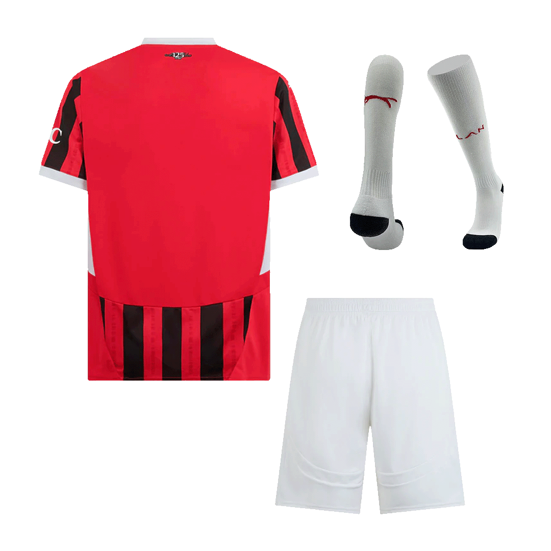 AC Milan Home  Soccer Jersey Kit(Jersey+Shorts+Socks) 2024/25 Top Soccer Jerseys Store