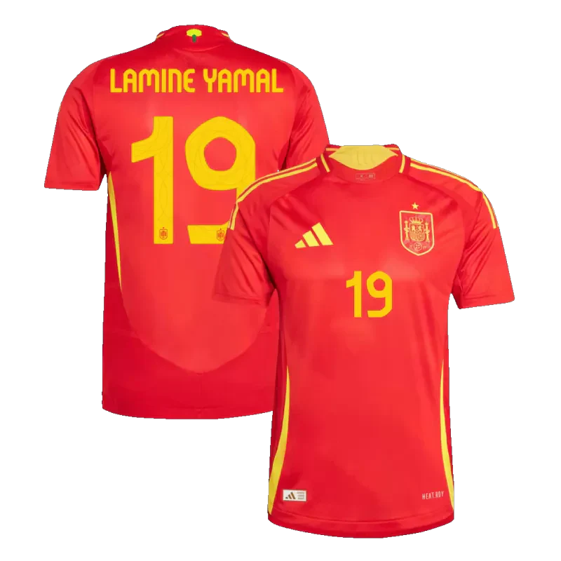 Player Version LAMINE YAMAL #19 Spain Home Soccer Jersey Euro 2024 Go Game Wear